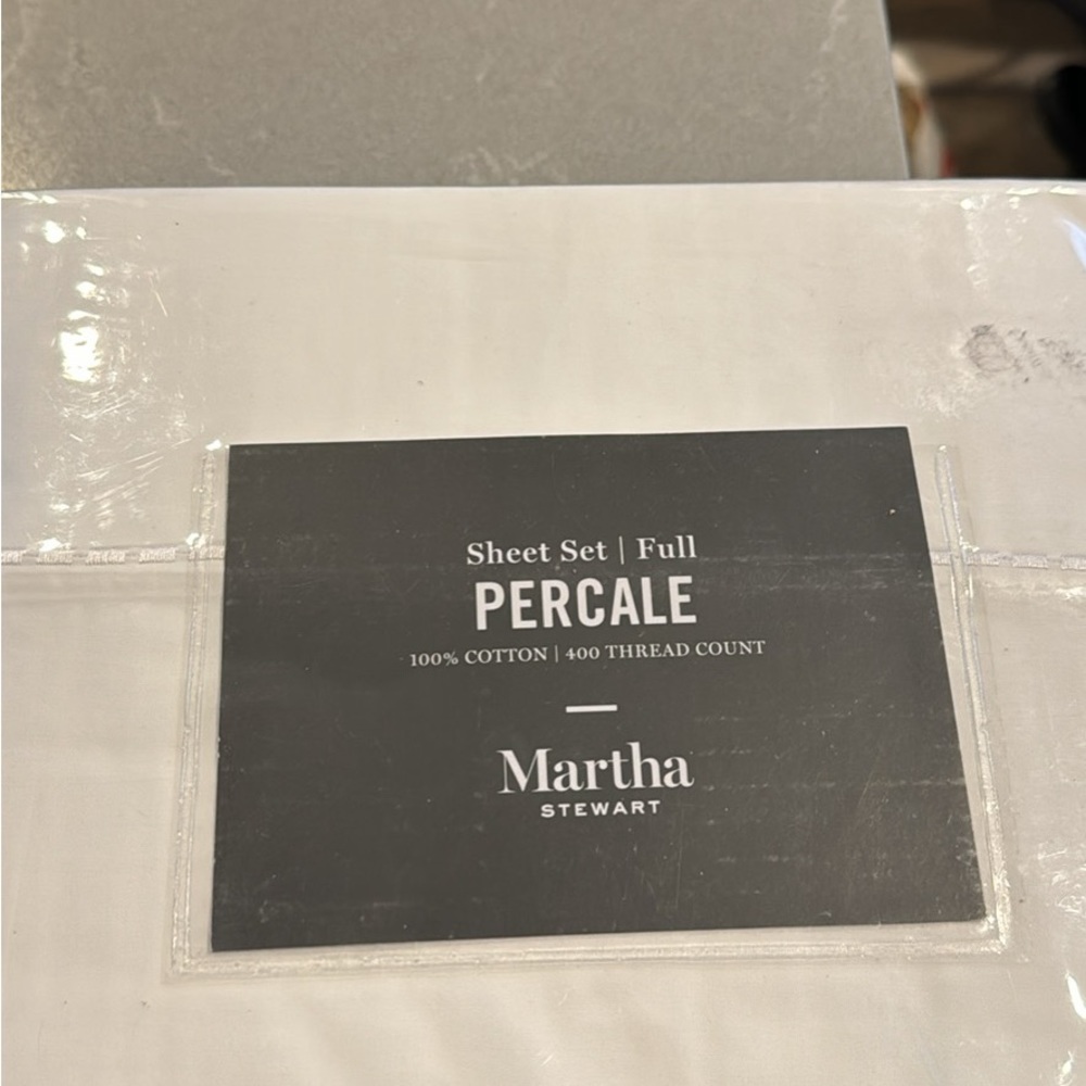Martha Stewart full percale sheets